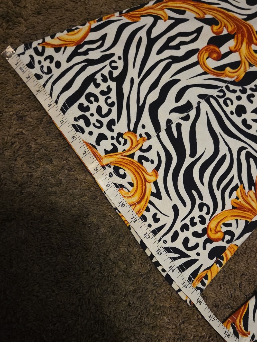 Zebra & Gold Scroll Flare Pants - Picture 3 of 4